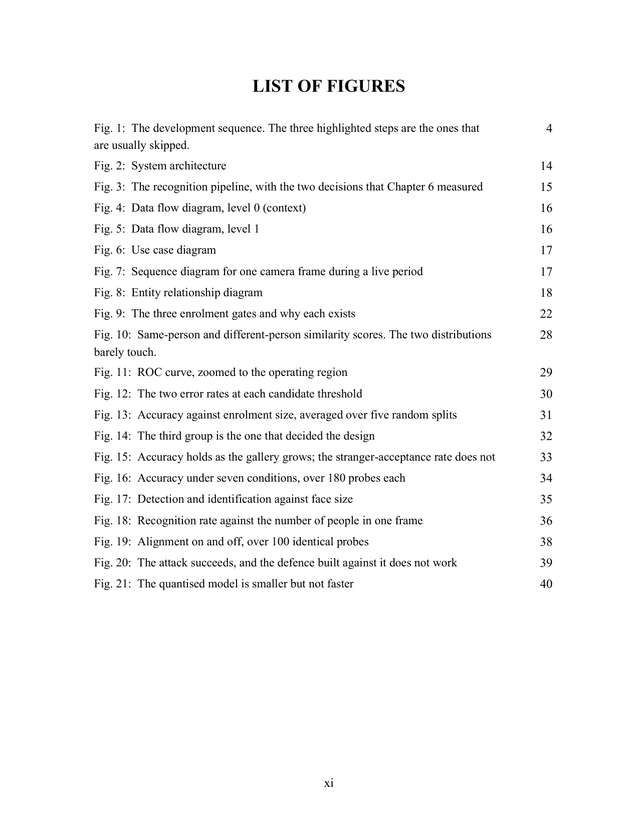 Smart Attendance System with Face Recognition project report — page 11
