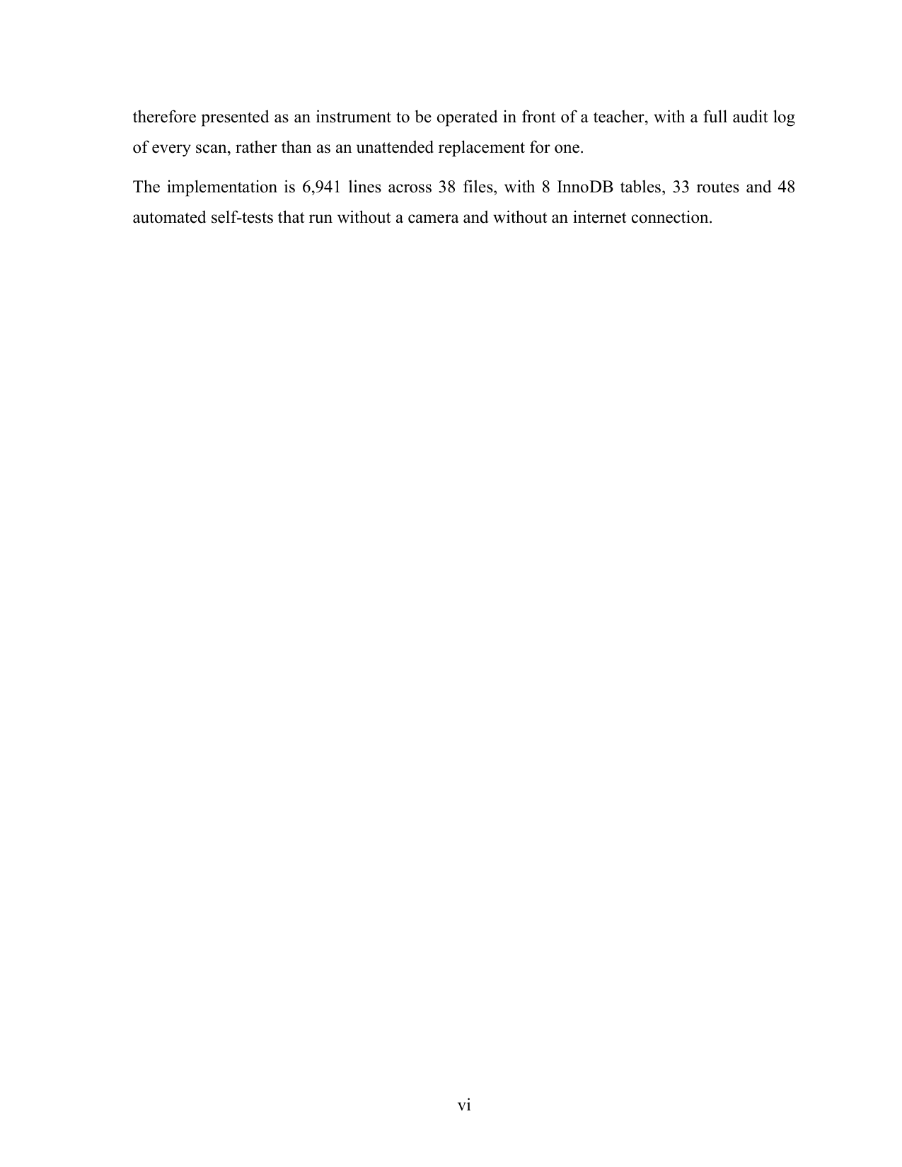 Smart Attendance System with Face Recognition project report — page 6