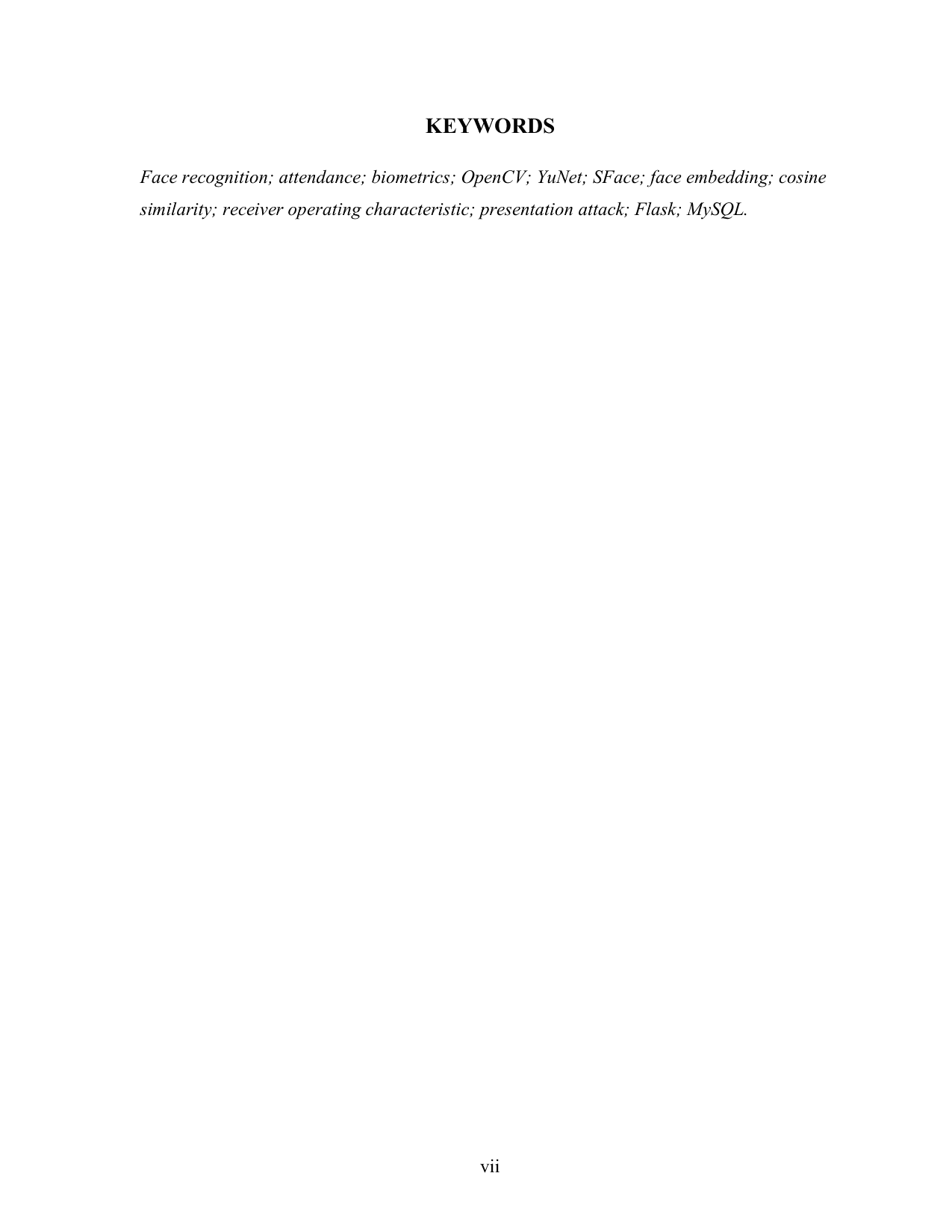 Smart Attendance System with Face Recognition project report — page 7