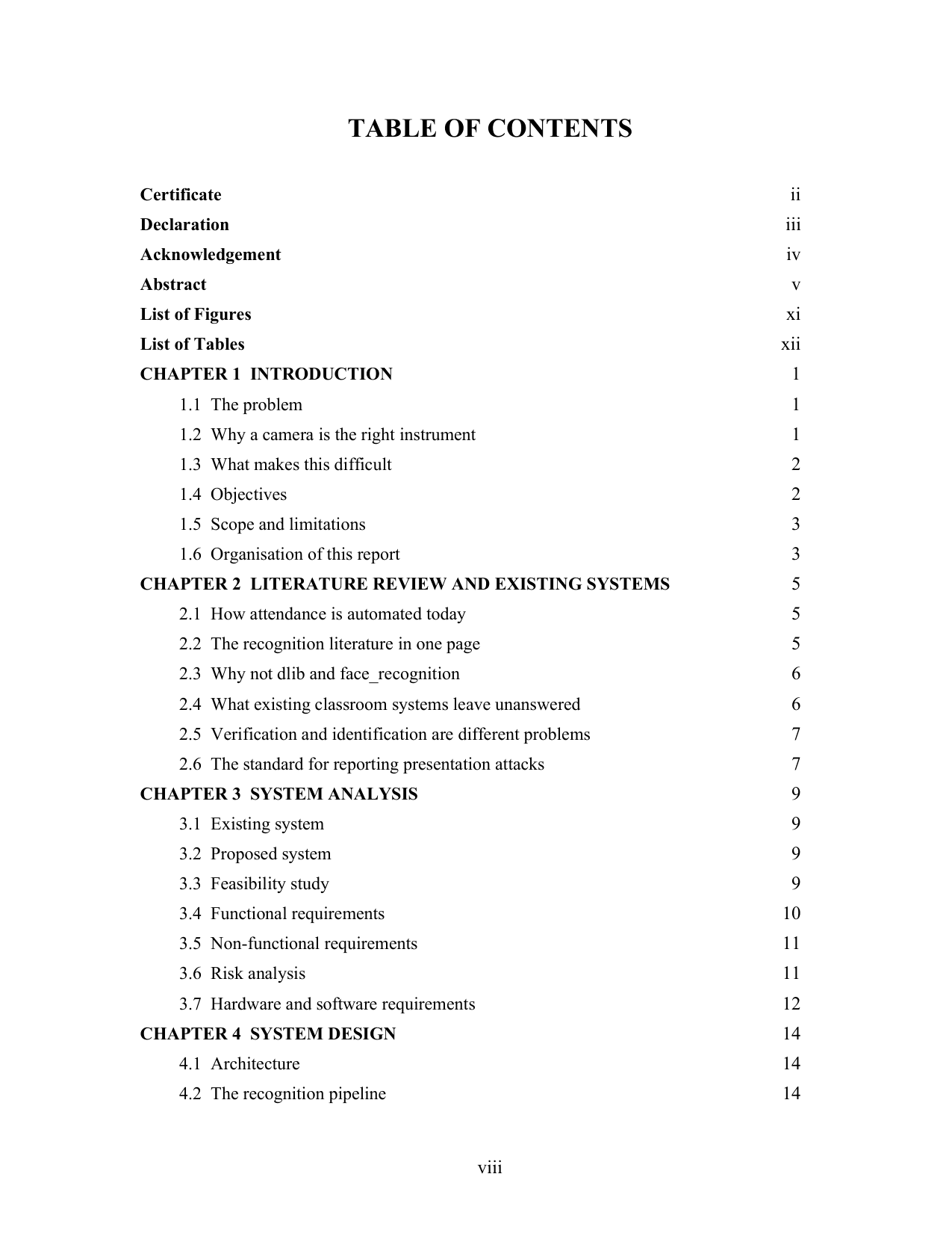 Smart Attendance System with Face Recognition project report — page 8