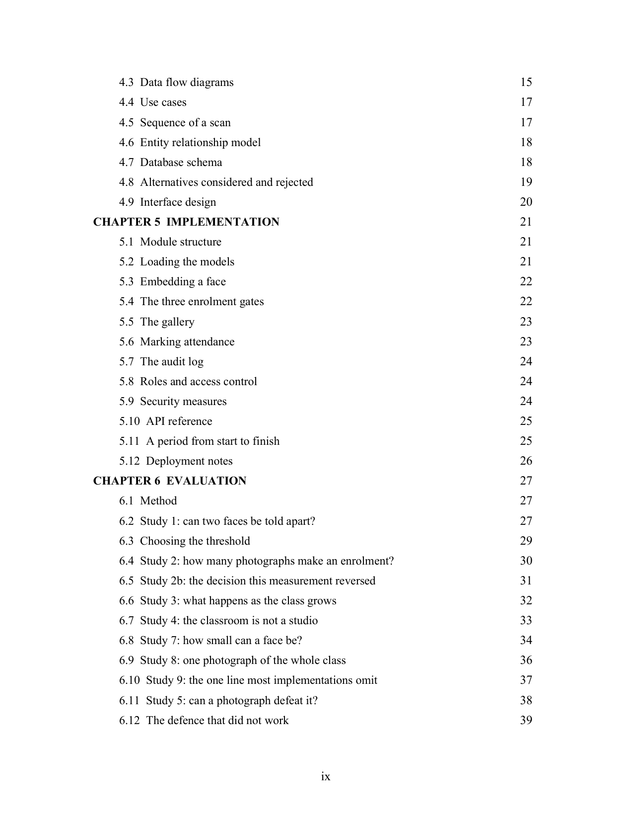 Smart Attendance System with Face Recognition project report — page 9