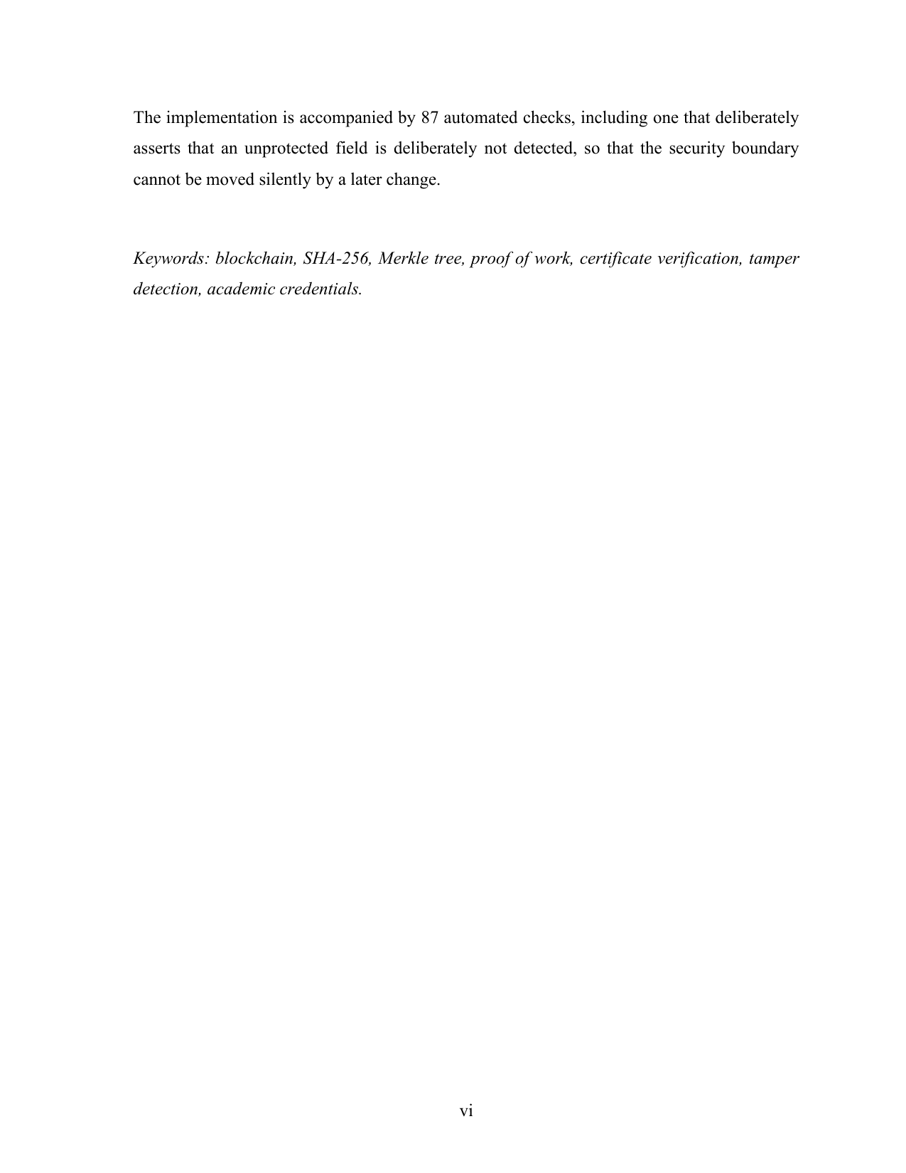 Blockchain Certificate Verification with MySQL project report — page 6