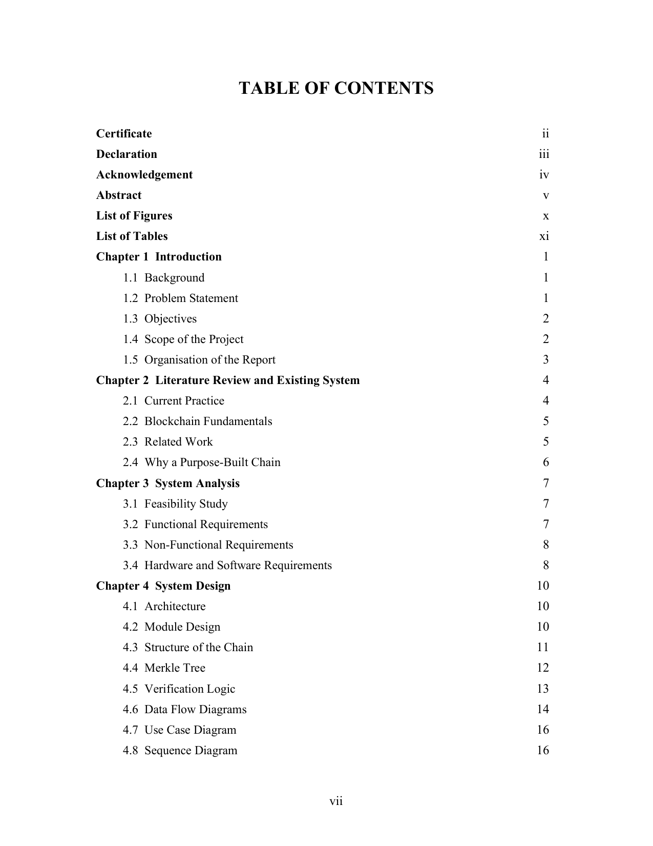 Blockchain Certificate Verification with MySQL project report — page 7