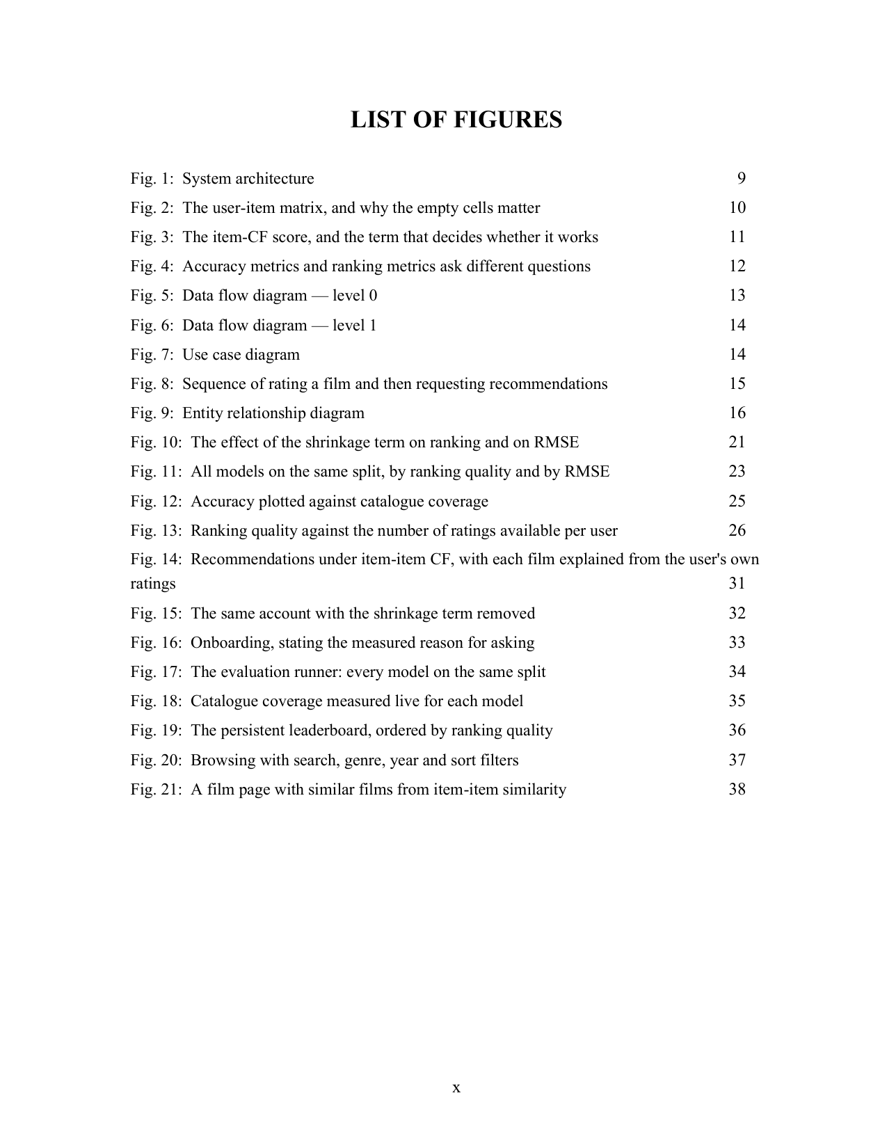 Movie Recommendation System with MySQL project report — page 10