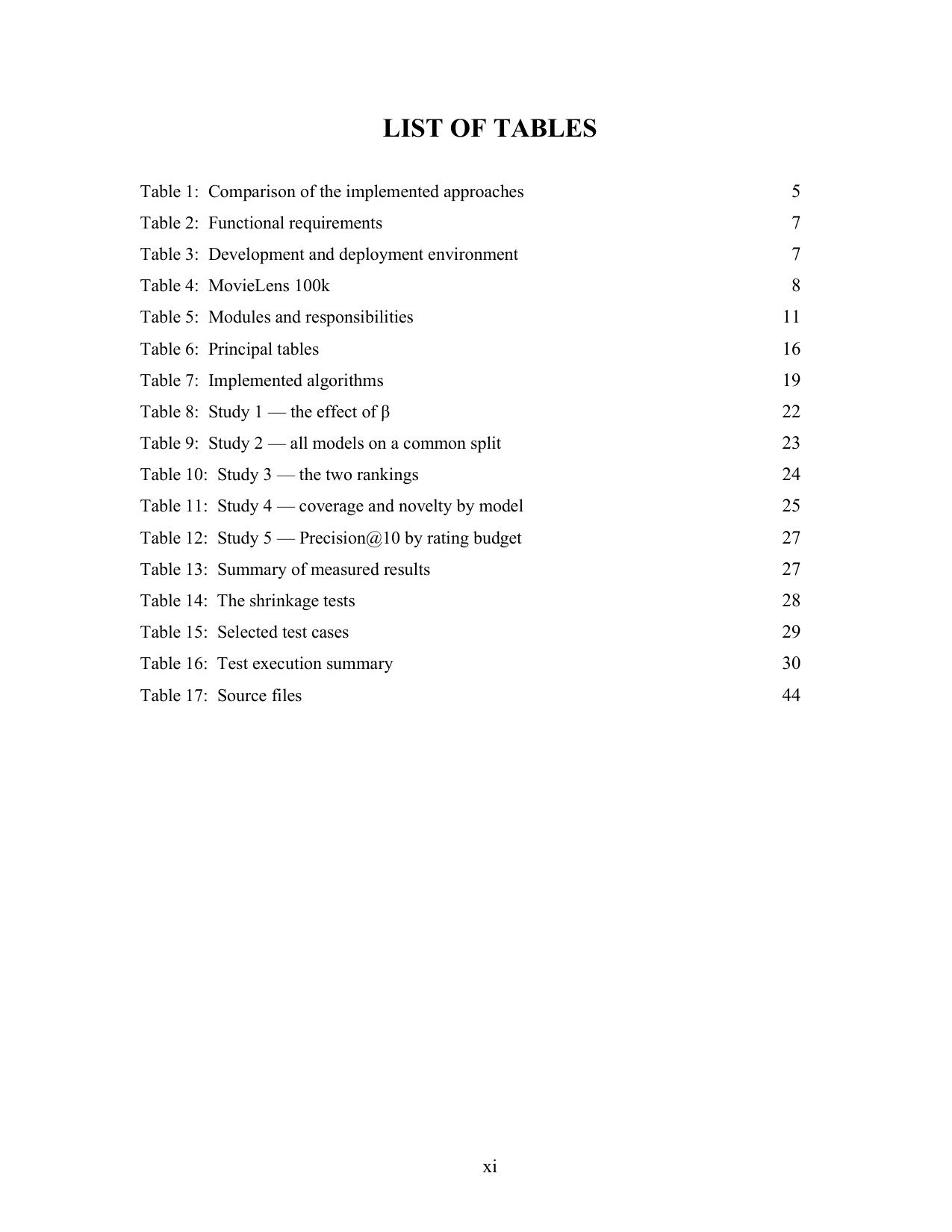 Movie Recommendation System with MySQL project report — page 11