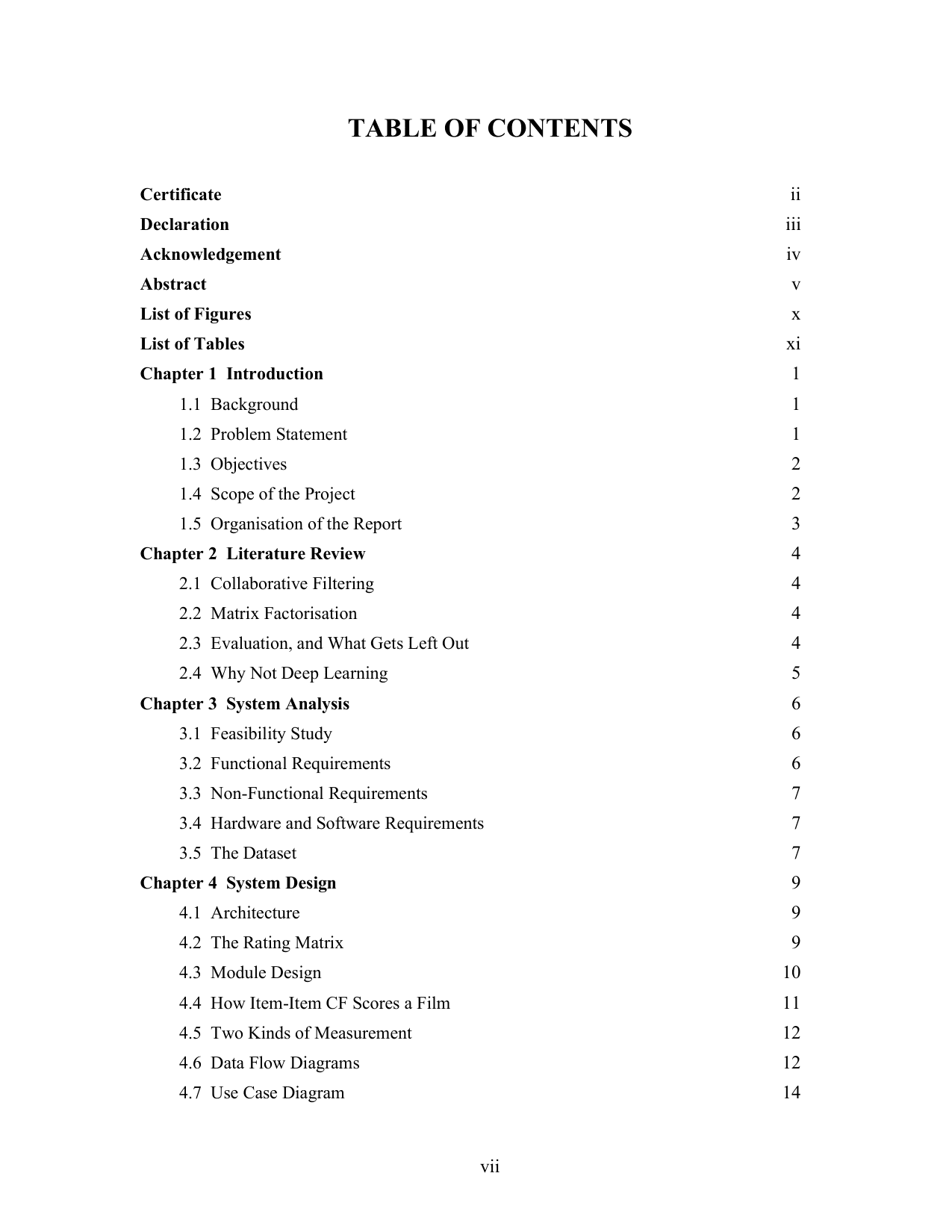 Movie Recommendation System with MySQL project report — page 7