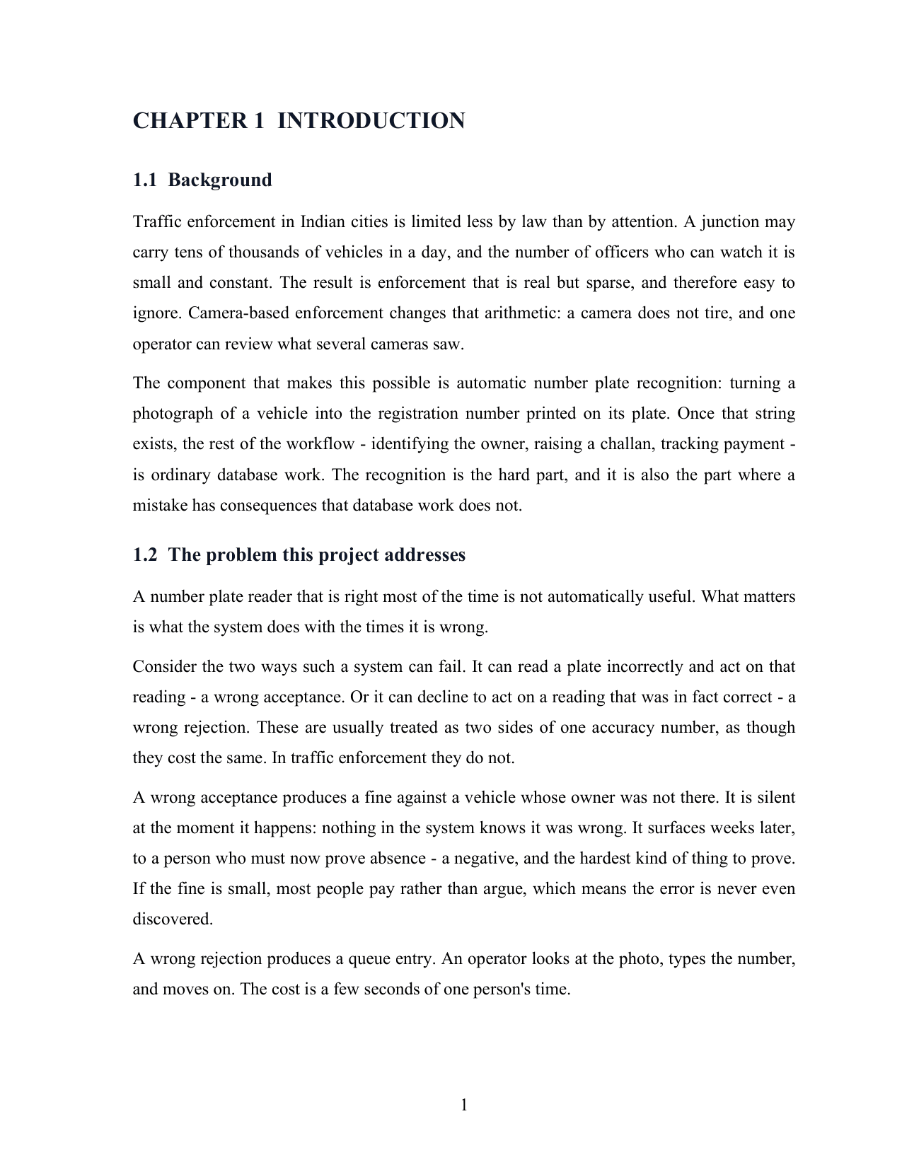 Number Plate Recognition with Automatic Challan project report — page 12