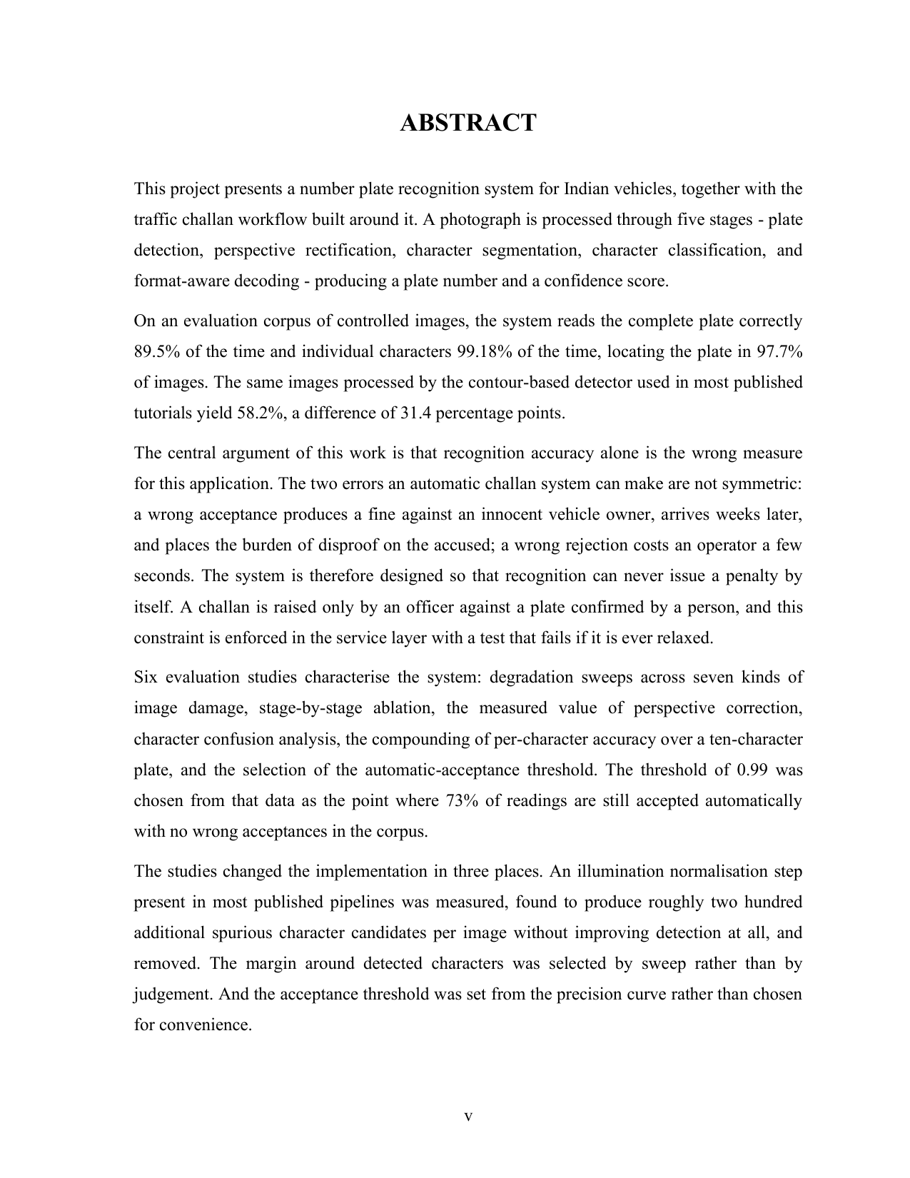 Number Plate Recognition with Automatic Challan project report — page 5