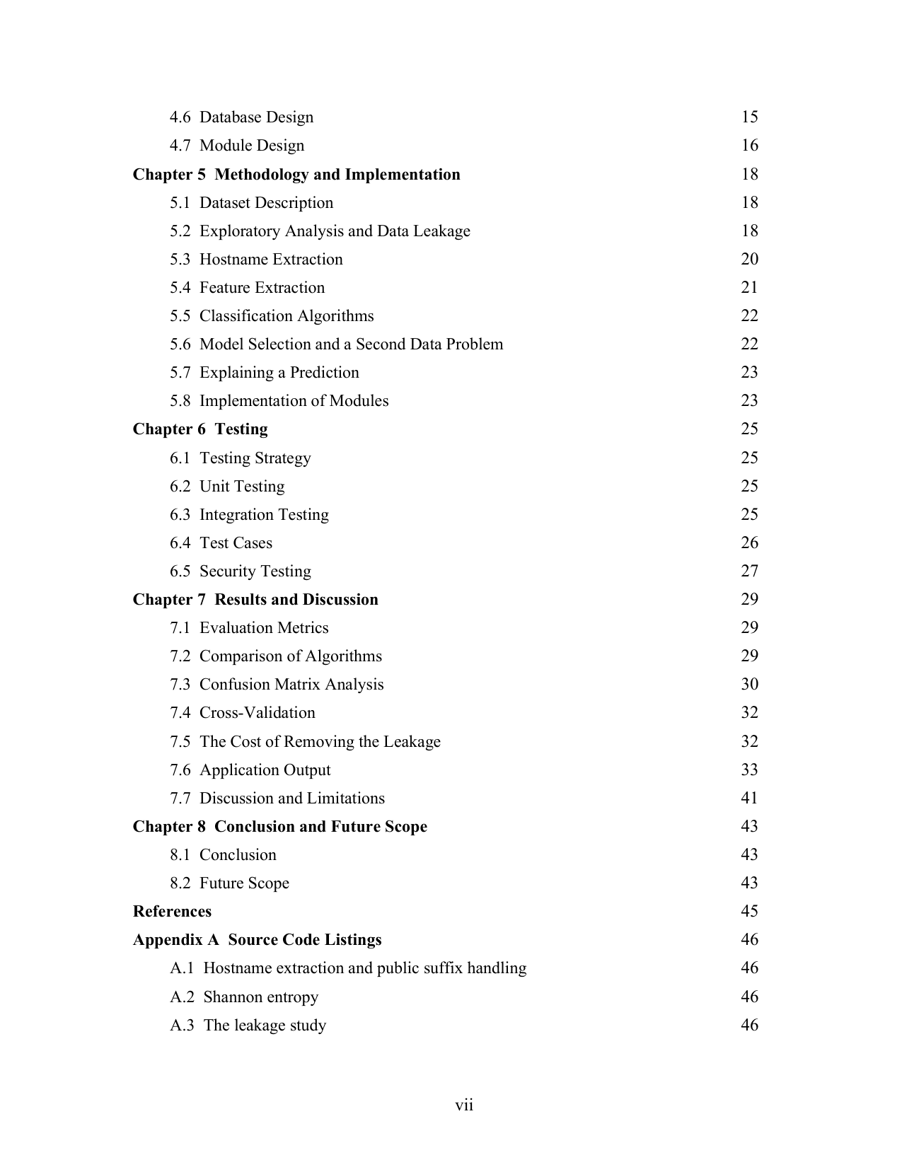 Phishing Website Detection using Machine Learning project report — page 7