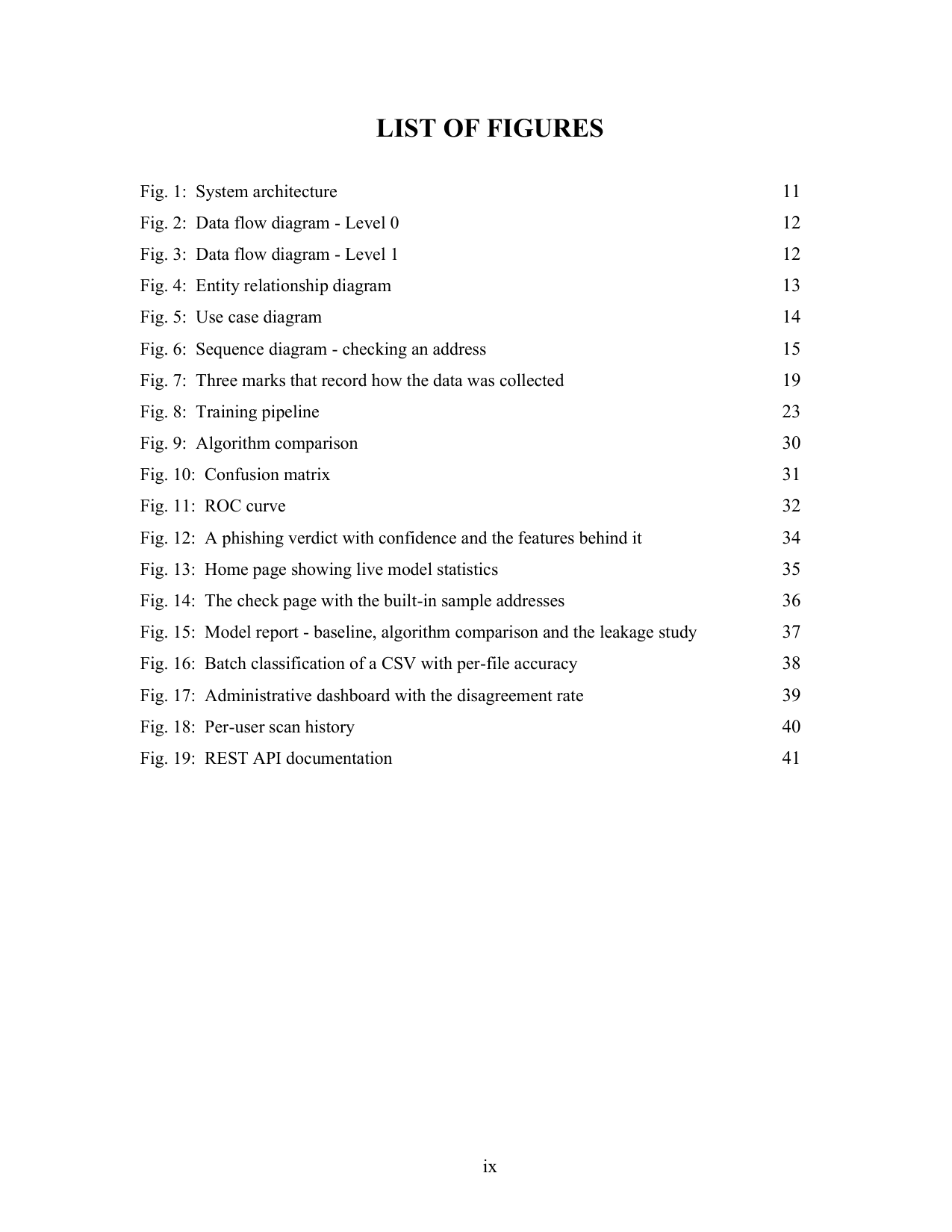 Phishing Website Detection using Machine Learning project report — page 9