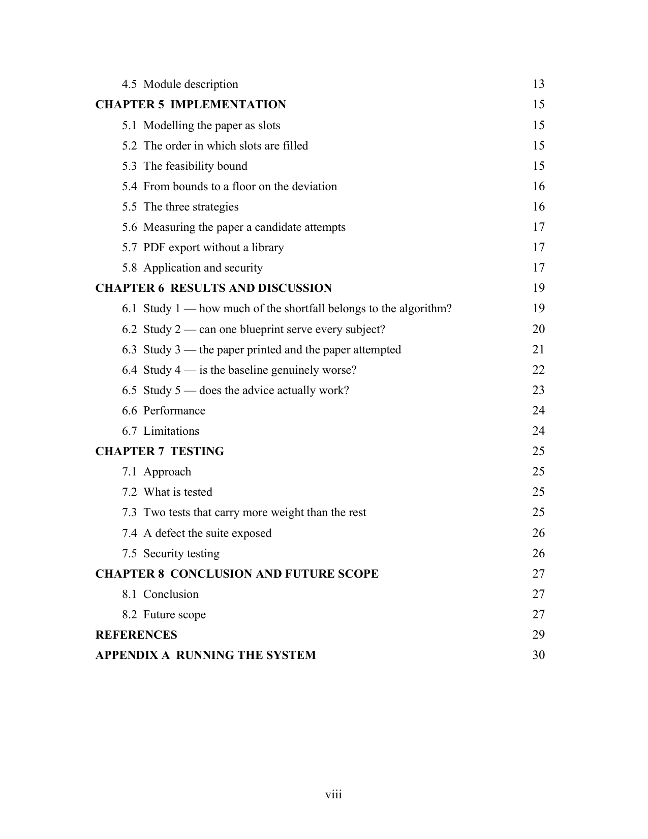 Question Paper Generator with Bloom's Taxonomy Blueprint (Java, JSP, MySQL) project report — page 8