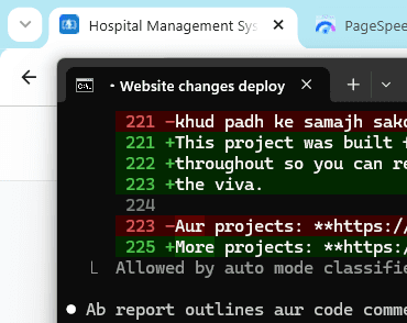 Hospital Management System — login screen